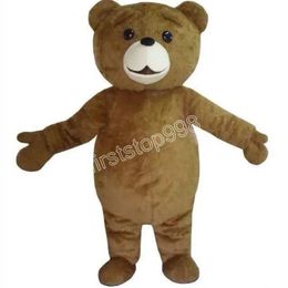 hot Teddy Bear Mascot Costume Performance simulation Cartoon Anime theme character Adults Size Christmas Outdoor