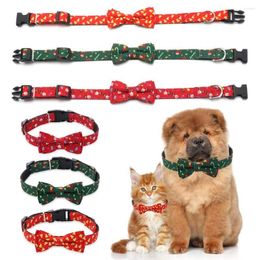 Dog Collars Christmas Gift Puppy Cat Accessories Pendant Bow Tie Collar Kitten Necklace