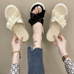 Slippers Slipper Women Wear 2023 Summer Version Of The Korean Thick-soled Lacy Students Fashion Sandals