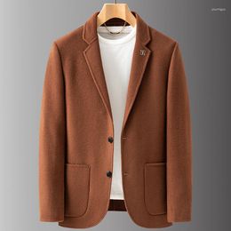 Men's Suits High Quality Blazer Double-sided Wool Business Simple Elegant Fashion Casual Gentleman Slim Suit Jacket Woollen Coat