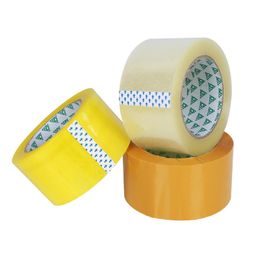 A general large roll of tape with a width of 4.5 centimeters for packaging and sealing, including light yellow white transparent tape and beige opaque tape 2016