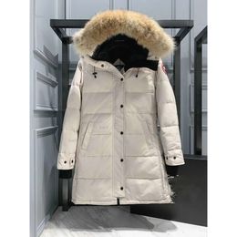 Designer Canadian Goose Versione di media lunghezza Piumino Piumino da donna Piumino Parka Inverno Spessa Cappotti caldi Donna Antivento Streetwear621627