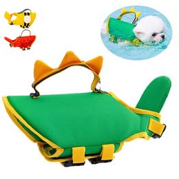 Dog Apparel Life Jacket with Rescue Handle Summer Pet Safety Vest Puppy Water Floatation Costume for Small Medium Large Dogs 230901