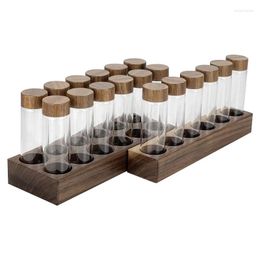 Storage Bottles Coffee Bean Display Rack Tube Walnut Sealed Tank Tea Container Espresso Accessories Tools