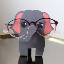 Hooks 1Pcs Animal Glasses Rack Cute 3D Wood Sunglass Desktop Display Shelf Eyeglasses Show Stand Jewellery Holder