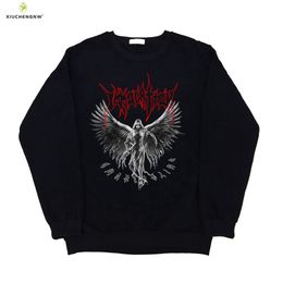 Men's Hoodies Sweatshirts Vintage Oversize Grunge American Gothic Wing Angel Clothing Street Hip Hop Y2k Hoodie Women Man Harajuku Jacket Black Sweater 230901