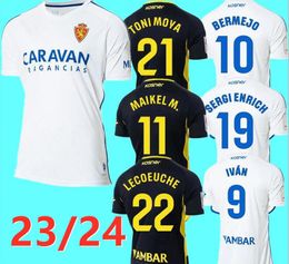 23 24 Real Zaragoza FRAN GAMEZ Soccer jerseys ZAPATER 2023 2024 JERSEY POMBO SHINJI KAGAWA Football shirts GUTI JAVI ROS MEN KIDS L. SUAREZ camiseta de futbol home 666