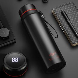 Mugs 1000ml Thermal Water Bottle with Temperature Display 1 Litre Stainless Steel Vacuum Keeps Cold and Heat Mug 230901