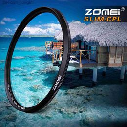 Philtres ZOMEI Ultra Slim AGC Optical Glass PRO CPL Circular Polarising Polarizer Camera Lens Philtre 52/55/58/62/67/72/77/82mm Q230905