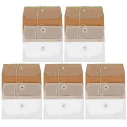 Gift Wrap Winding Invitation Cards Envelopes Storage Convenient Transparent Paper Parchment Jackets