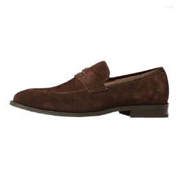 Dress Shoes Suede Leather Men Casual Mens Loafers Breathable Slip On Driving