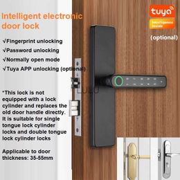 Door Locks Electronic Door Lock Digital Smart Lock Tuya App Remote Unlocking Keyless Lock Fingerprint Password Key Unlock Door Locks HKD230902