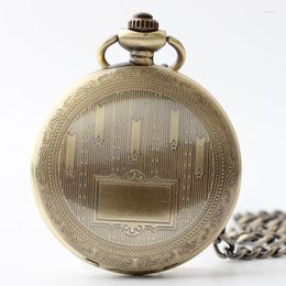 Pocket Watches Retro Bronze Mechanical Automatic For Men Women Middle-aged And Elderly Father's Chain Pendant Gifts