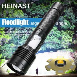 Torches P50 Strong Flashlight Rechargeable Torch with 18650 Battery Waterproof Torch Outdoor Lantern for Camping Mountaineering Cycling HKD230902