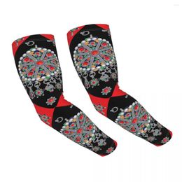 Knee Pads Cooling Kabyle Style Jewellery Arm Sleeves Women Men Moroccan Carpet Pattern Sports Compression Tattoo Cover Up For Basketball
