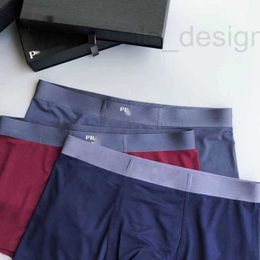 Underpants Designer Mens boxer shorts, youth high-end personalized ice silk Modal, antibacterial, traceless, breathable, and smooth underwear PMVL
