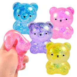 Bear Stress Balls Squishy Sensory Stress Relief Toy Stretch Squeeze Ball Stress Anxiety Relief Squishy Ball for Kids and Adults