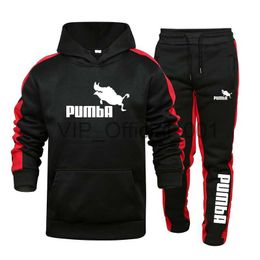 Men's Tracksuits Mens Tracksuit Hooded Sweatshirts and Jogger Pants High Quality Gym Outfits Autumn Winter Casual Sports Hoodie Set 2023 Hot Sale x0902