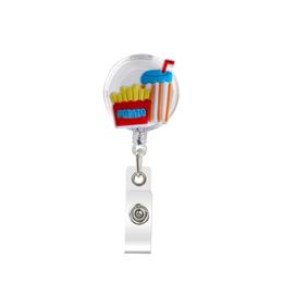 Business Card Files Cute Retractable Badge Holder Reel - Clip-On Name Tag With Belt Clip Id Reels For Office Workers Bus Doctors Nurse Otglk