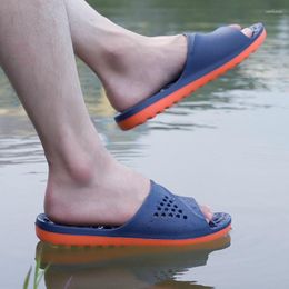 Slippers Men Bathroom Water Leaky Slipper Women EVA Soft Sole Slides Couples Comfortable Anti-slip Shoe Pool Flip Flop