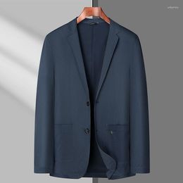 Men's Suits Summer Thin Men Blazer Ice Silk Breathable Stretch Casual Suit 7XL 8XL Plus Size Jacket 6XL Lightweight Blazers 145kg