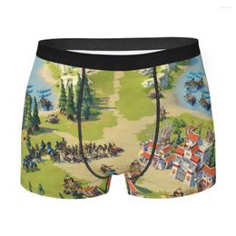 Underpants PeaceAge Of Empires Game Breathbale Panties Man Underwear Print Shorts Boxer