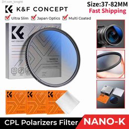 Philtres K F Concept CPL Camera Lens Philtre Ultra Slim Optics Multi Coated Circular Polarizer 49mm 52mm 55mm 58mm 62mm 67mm 77mm 82mm Q230905