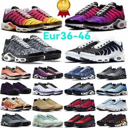 Designer Tn Plus Running Shoes Tns Mens Womens Unity Triple Black Hyper Jade University Blue Oreo Wild Prints Sky Psychic Grape Men Women sports Sneakers Eur 36-46