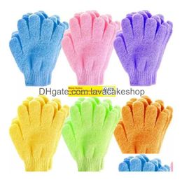 Bath Brushes Sponges Scrubbers 500Pcs Cleaner Cloth Glove Scrubber Moisturizing Spa Skin Care Exfoliating Gloves Washing Clean Face Bo Dh1Tt