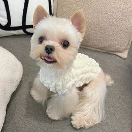 Dog Apparel Luxury Shirt Puppy Lace Vest T For Small Dogs Cats Soft Breathable Clothes Yorkie Chihuahua Bichon Terrier