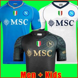 23 24 SSC NAPOLI soccer jerseys Maglia Naples 2023 2024 ZIELINSKI ANGUISSA OLIVERA KVARATSKHELIA football shirt OSIMHEN LOZANO Maillots de foot men kids kit third