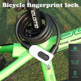 Door Locks Fingerprint anti-theft Steel Cable Lock Bicycle Intelligent Lock Waterproof And Dustproof USB Charging Mountain Bike Motorcycle HKD230902