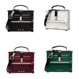 Evening Bag Vintage Acrylic Piano Shaped Clutch Box Shoulder Elegant Crossbody Handbag Top Handle Purse 230901