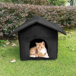 kennels pens Waterproof Outdoor Pet House Thickened Cat Nest Tent Cabin Pet Bed Tent Shelter Cat Kennel Portable Travel Nest Pet Carrier x0902