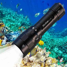 Torches Wurkkos DL10R Scuba Diving Torch XHP70.2 LED Flashlights 4500lm 21700 USB-C Rechargeable Rotary Switch Magnetic Control HKD230902
