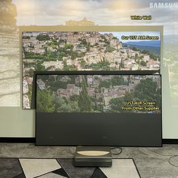 Projector Screen 100/120inch Fixed FrameAmbient Light Rejecting for Ultra Short Throw 4K Laser Projectors