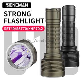 Torches PIONEMAN U10 Strong flashlight 26650 tactical flashlight SST40/SST70/XHP70.2 Up to 3000 lumens Suitable for outdoor household HKD230902