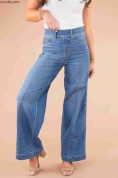 Women's Jeans Seamed Front Wide Leg Jeans Straight Leg Women's Jeans Stylish stretch fit High Waist Baggy Jeans Vintage Indigo Lounge Pants Q230901