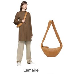 Hight Quality Genuine Leather Package Lemaire Croissant Sheepskin Dumpling Bag Designer Baguette Bag Women's Messenger Bag Underarm Bag Chest Pack 230902