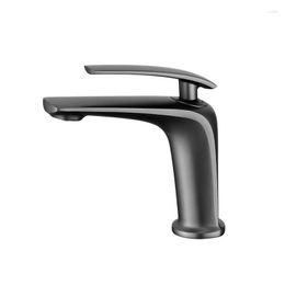 Bathroom Sink Faucets All Copper Gun Gray Faucet Wash Basin Cold And Water Single Hole