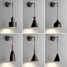 Wall Lamp Modern Loft Light Fixture Aluminium Lampshade Nordic Cover Guard Sconce BedsideLighting For Living Room