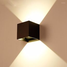 Wall Lamps LED Lamp Dimmable &Waterproof Outdoor Or Indoor Modern Light Aluminium Adjustable Surface Mounted Cube