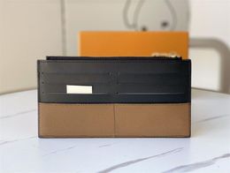 2023 TOP Fashion designer mens wallet luxury Slim Purse purses flower letters slim credit card holders high-quality male long money clutch bag with original box