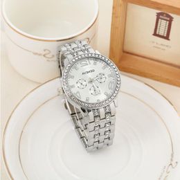 Watches High-end Steel Women's Fashion Quartz Watche Band Rhinestone Watch Watch Gold Vgamv