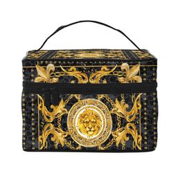 Totes Customised Baroque Women's Toilet makeup bag Luxury Gold Cosmetic Organiser Beauty Storage Dopp Set caitlin_fashion_ bags