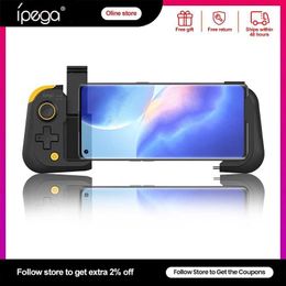 Game Controllers Joysticks Ipega Mobile Phone Game Controller Gamepad Bluetooth Wireless Deformable Joystick for iOS Android with Storage bag HKD230902