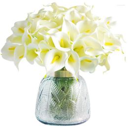 Decorative Flowers 10Pcs Quality REal Touch Calla Lily Artificial Wedding Bride Bouquet Fake Floral Home Vase Decor Birthday Party Fvaors
