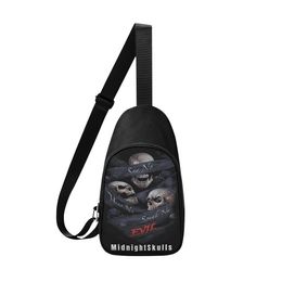 Diy custom men's Chest Bags Women's shoulder Bags Chest Bags black beautiful production of Personalised exclusive custom couple gifts travel students 35210
