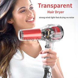 Electric Hair Dryer Hair Dryer Constant Temperature Hair Care Strong Wind Speed Drying Mechanical Transparent Style Salon Professional Hair Dryer HKD230902