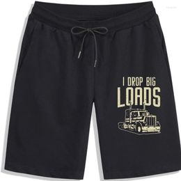 Men's Shorts Mens I Drop Big Loads Semi Truck Trucking Driver Trucker Gift Swea For Students Comfortable S Retro Hoods